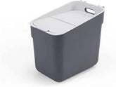 CURVER Ready to Collect 20L Sorting Bin - Ideal Under Sink - with Wall Bracket for Wall or Door - Kitchen, Bathroom, Laundry Room - 100% Recycled - Anthracite